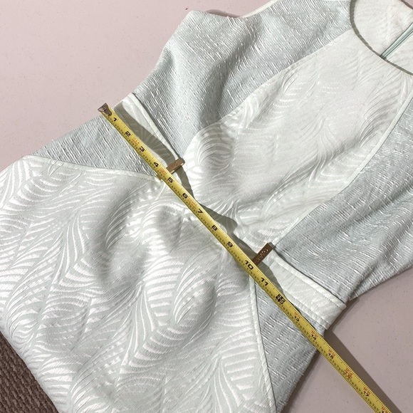 Calvin Klein Zebra print brocade & boucle sheath sleeveless dress Mint size 6 - Picture 10 of 12